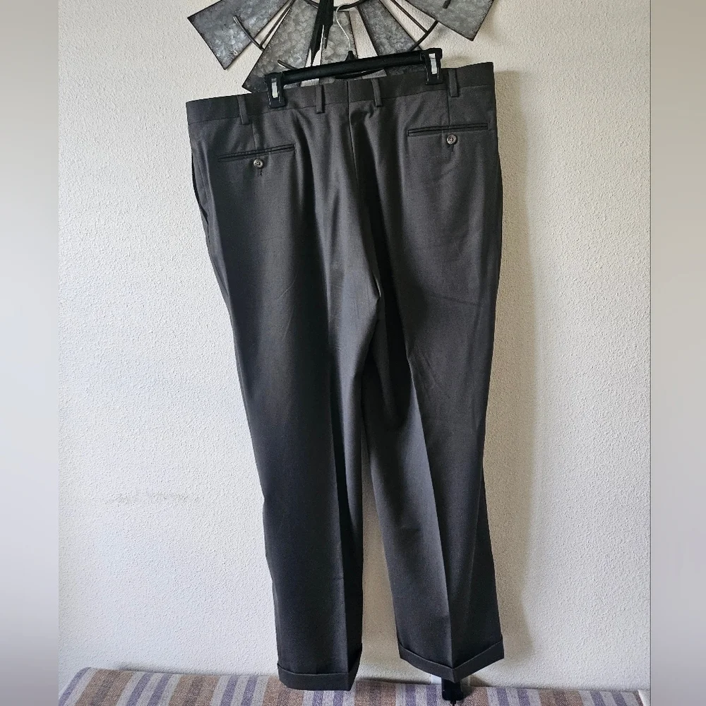 LAUREN Ralph Lauren Mens Green120s & Cashmere WoolOffice Pants Size 42R